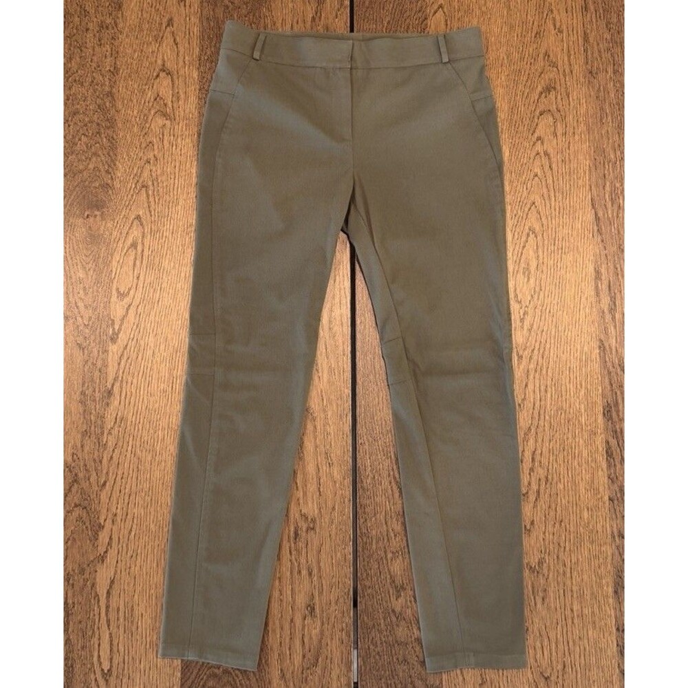 Veronica Beard Blossom Biker Pants Women’s 8 Army Green Belt Loops Made In USA